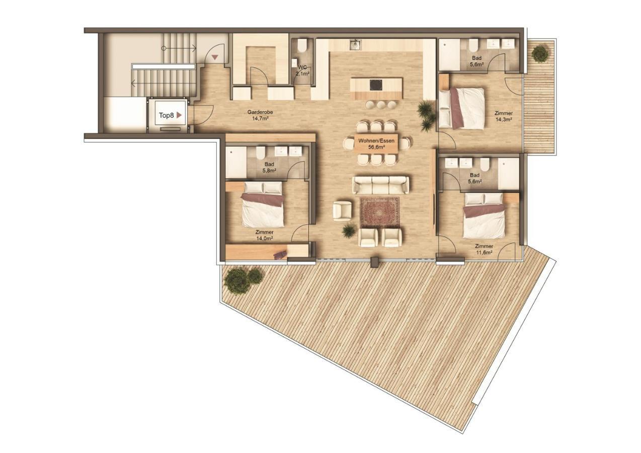 Panorama Residence Moesern Зефельд-ін-Тіроль Екстер'єр фото